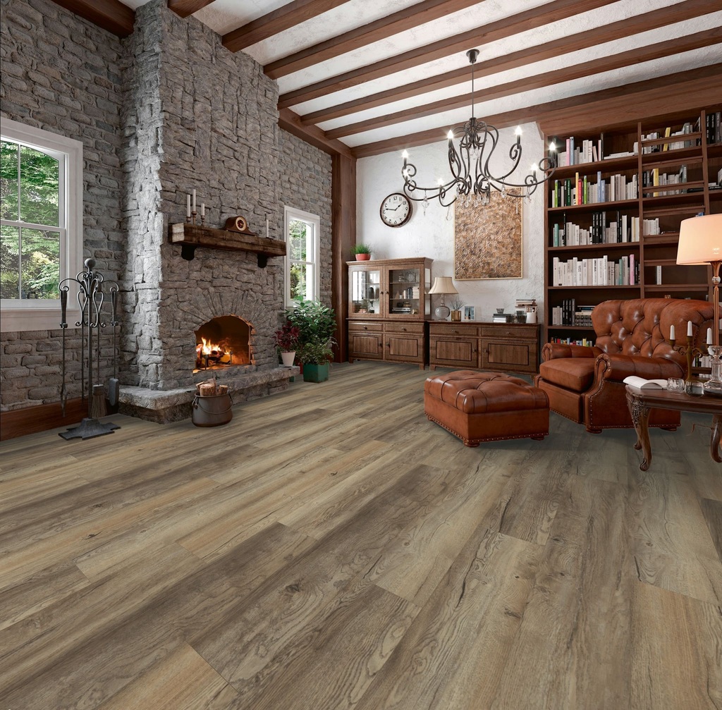Ламинат My Floor Cottage Дуб Бежевый MV839 1380×244×8 фото в интерьере