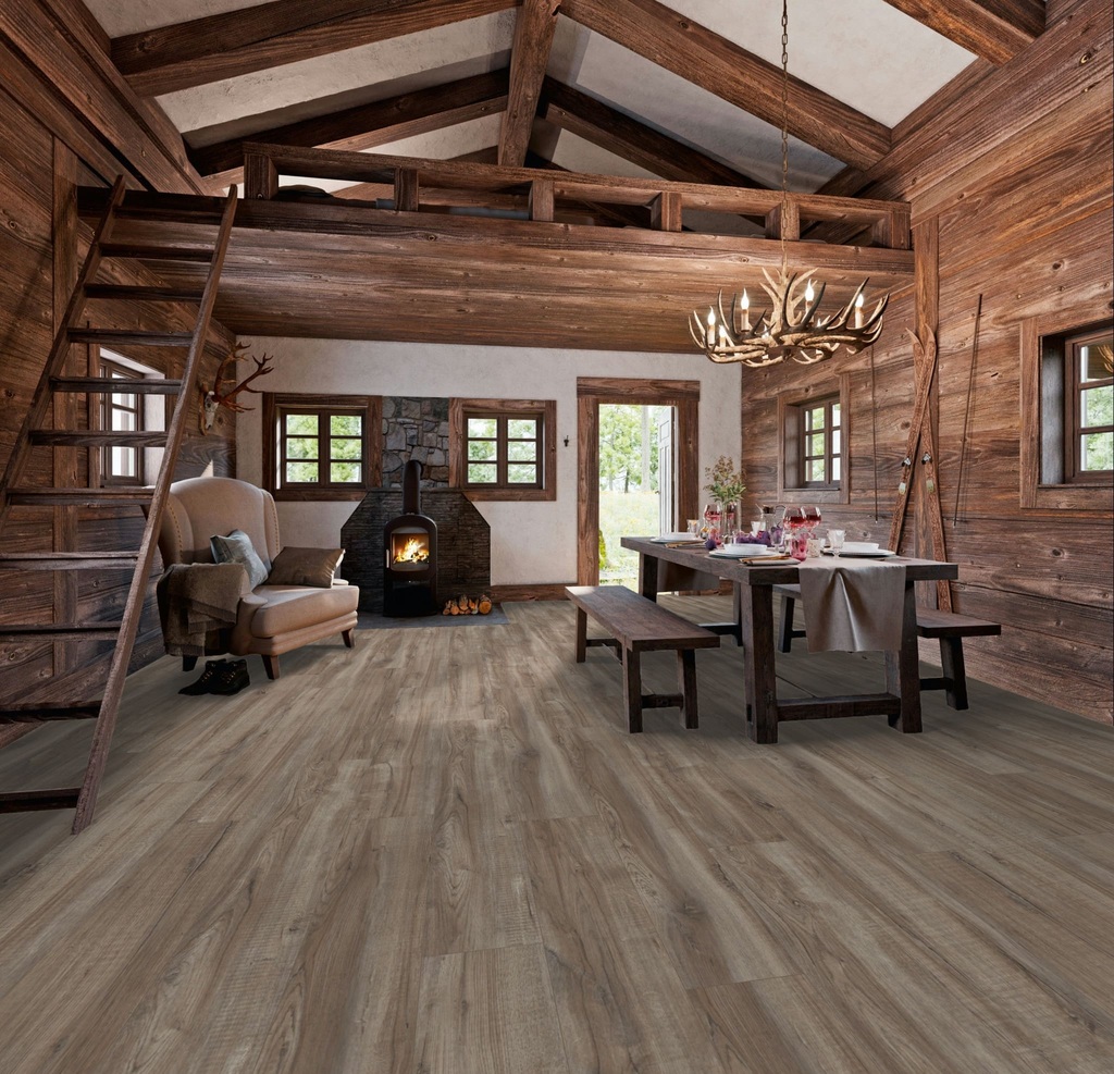 Ламинат My Floor Cottage Дуб Монтело Серебристый MV857 1380×244×8 фото в интерьере