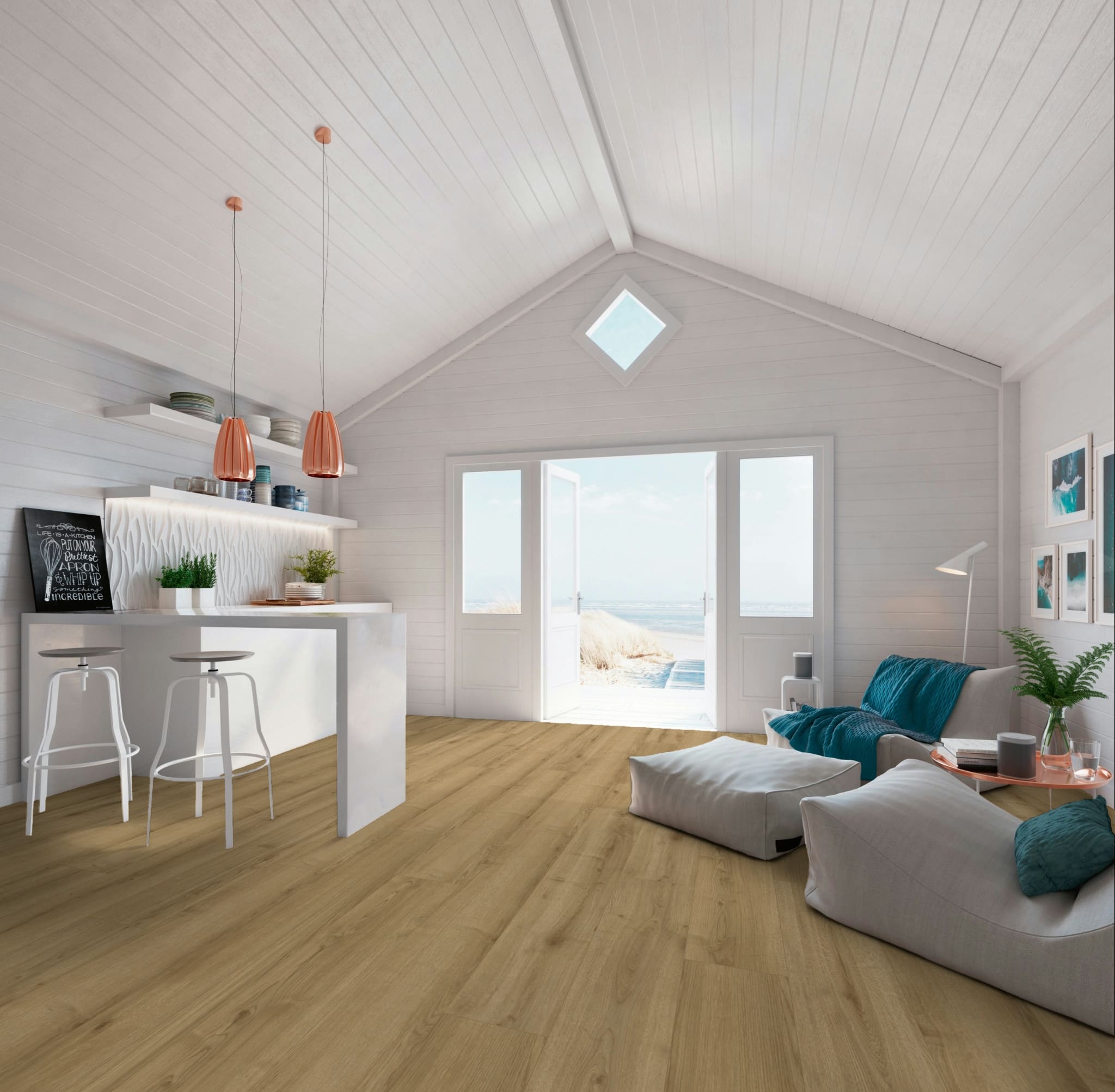 Ламинат My Floor Cottage Дуб Дуэро MV899 1380×244×8 фото в интерьере