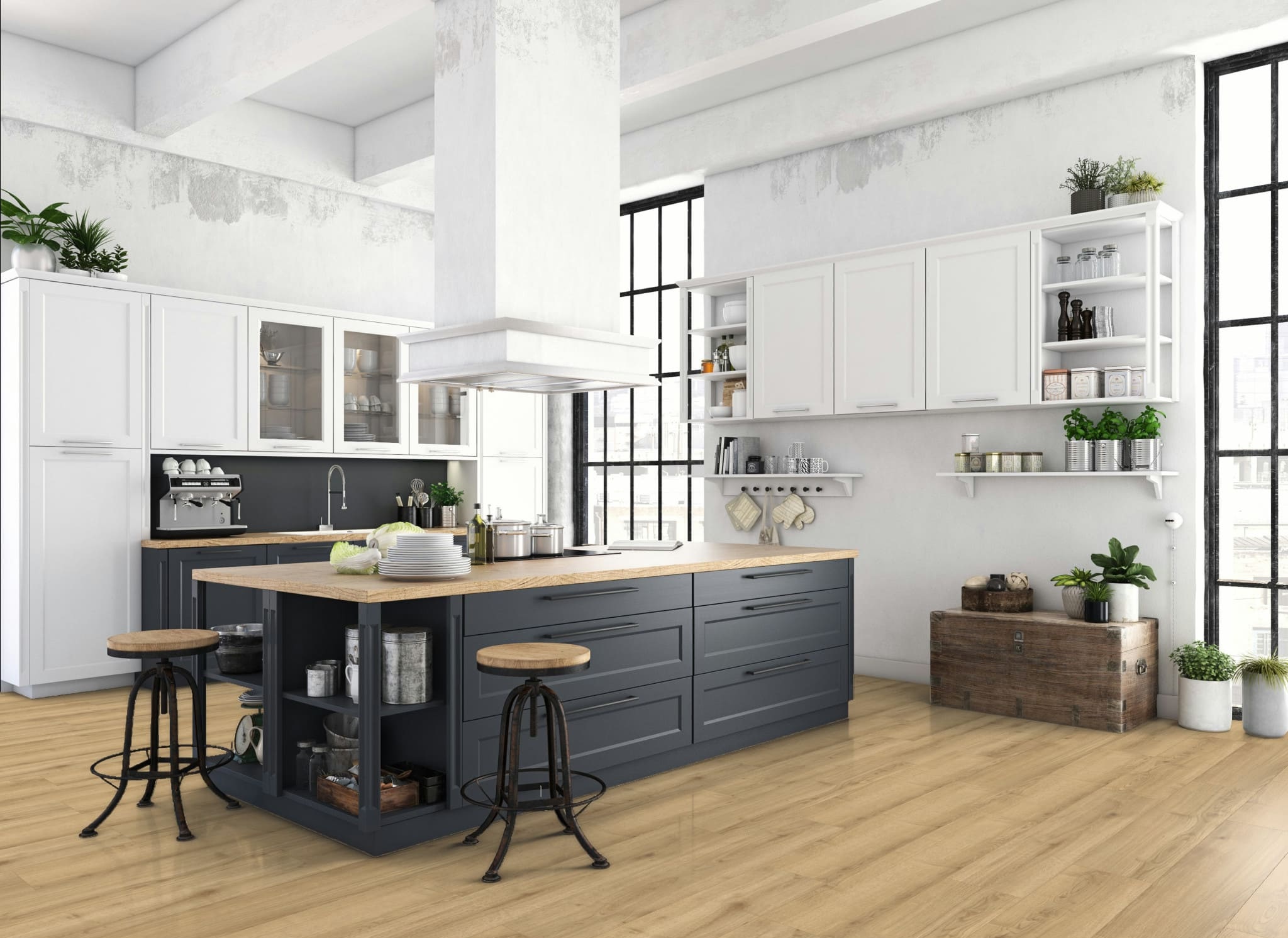 Ламинат My Floor Cottage Дуб Дуэро MV899 1380×244×8 фото в интерьере