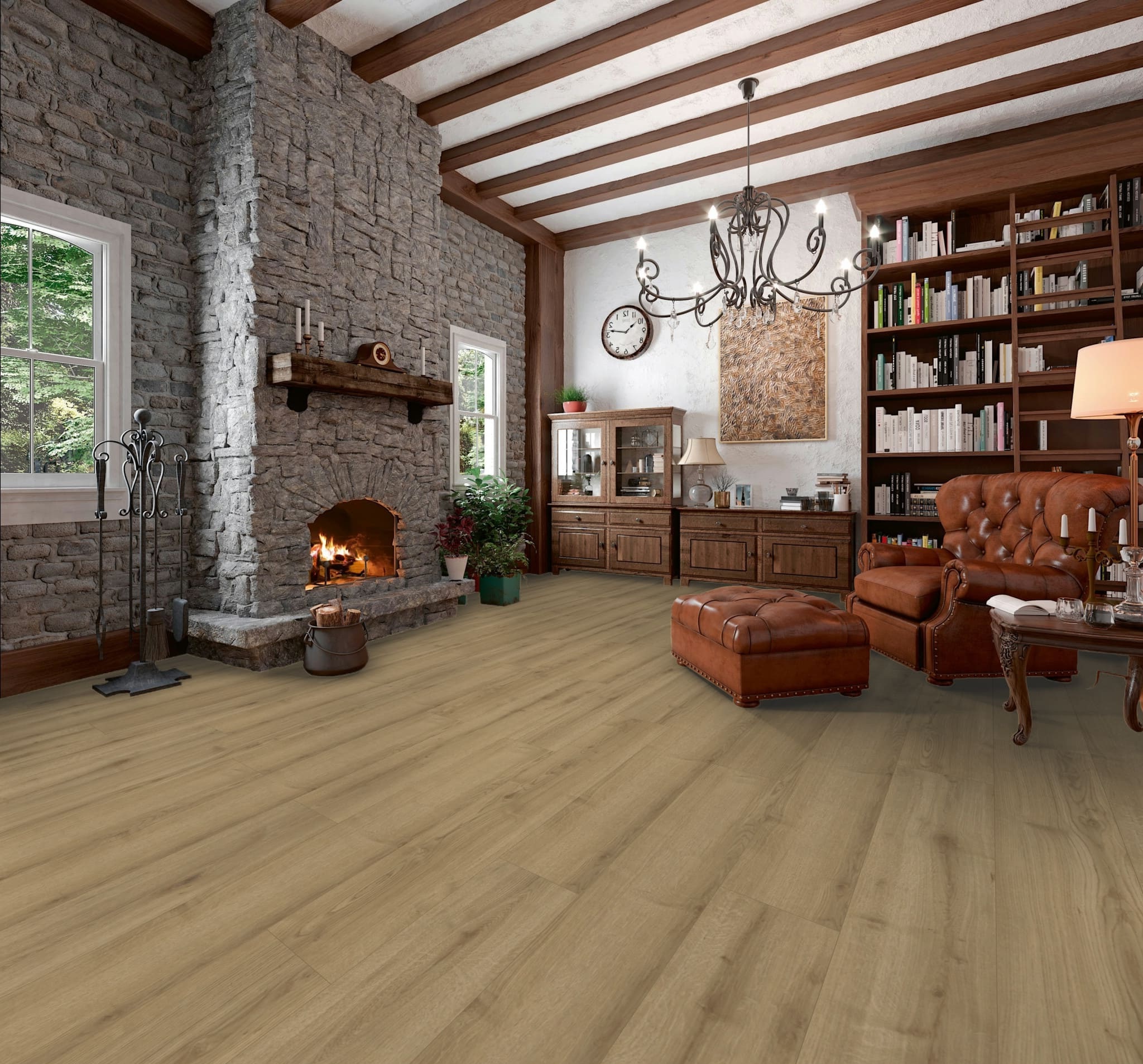 Ламинат My Floor Cottage Дуб Дуэро MV899 1380×244×8 фото в интерьере