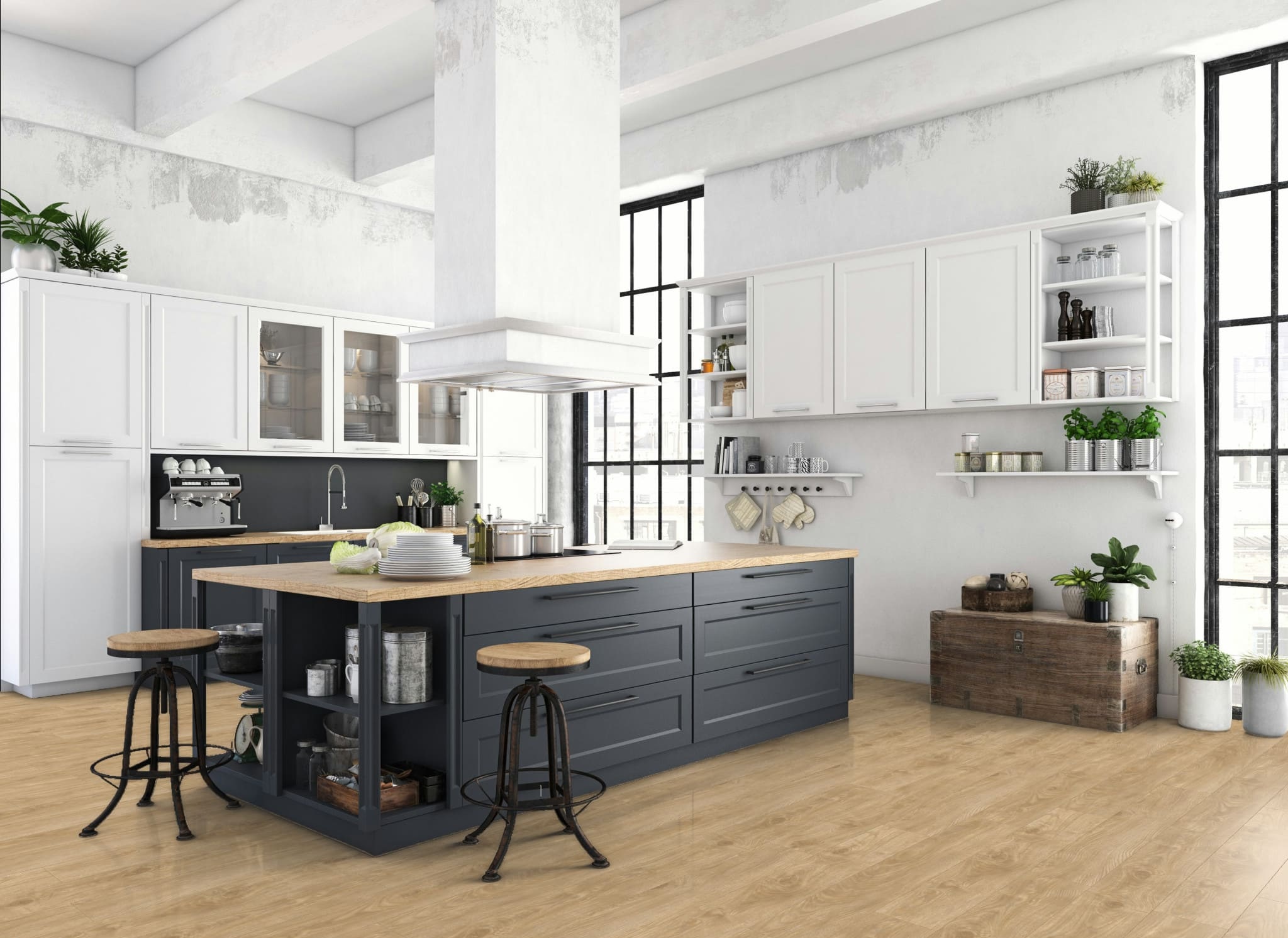Ламинат My Floor Chalet Дуб Жирона M1019 1380×193×10 фото в интерьере