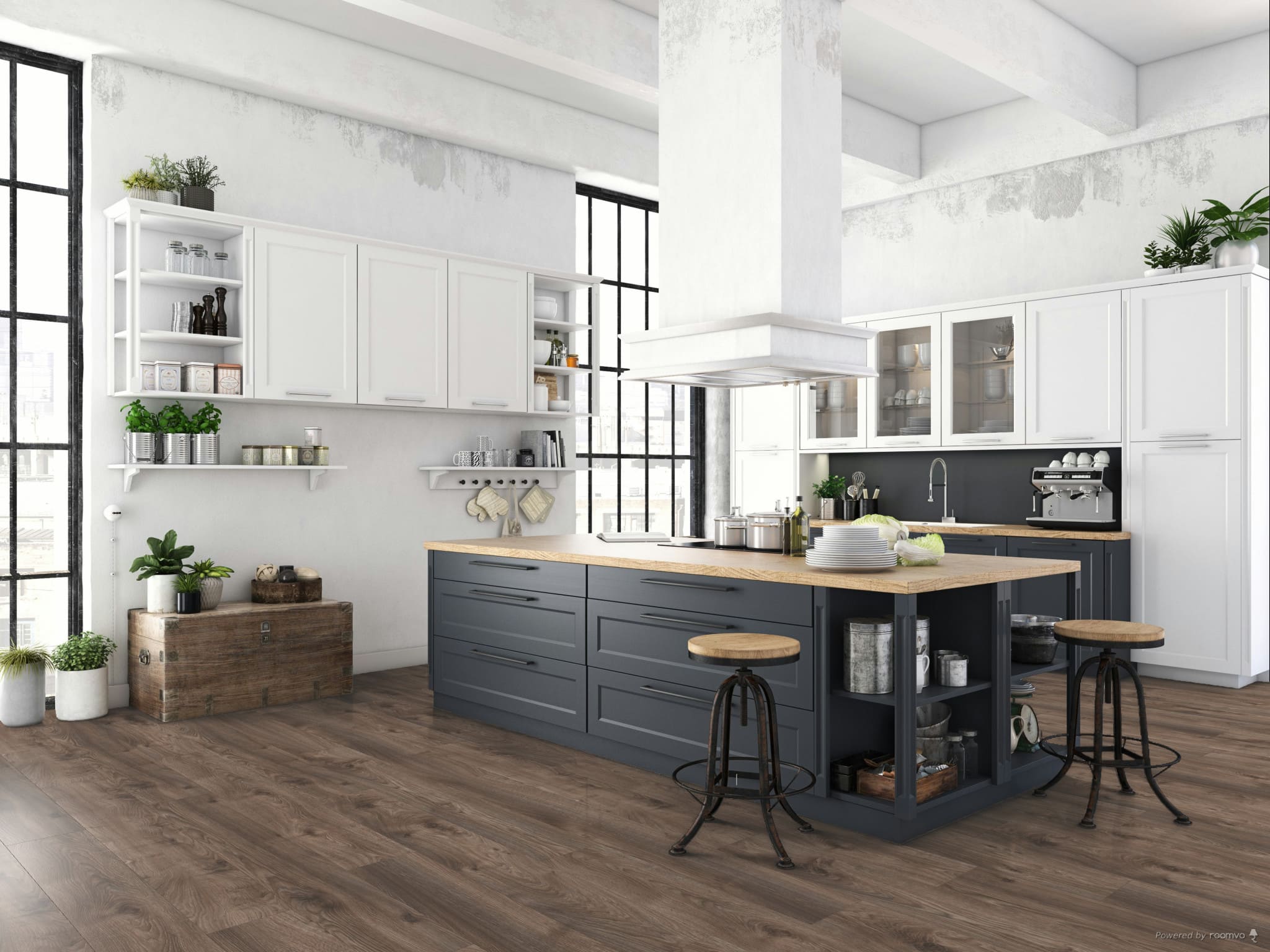 Ламинат My Floor Residence Дуб Макро Коричневый ML1010 1845×244×10 фото в интерьере