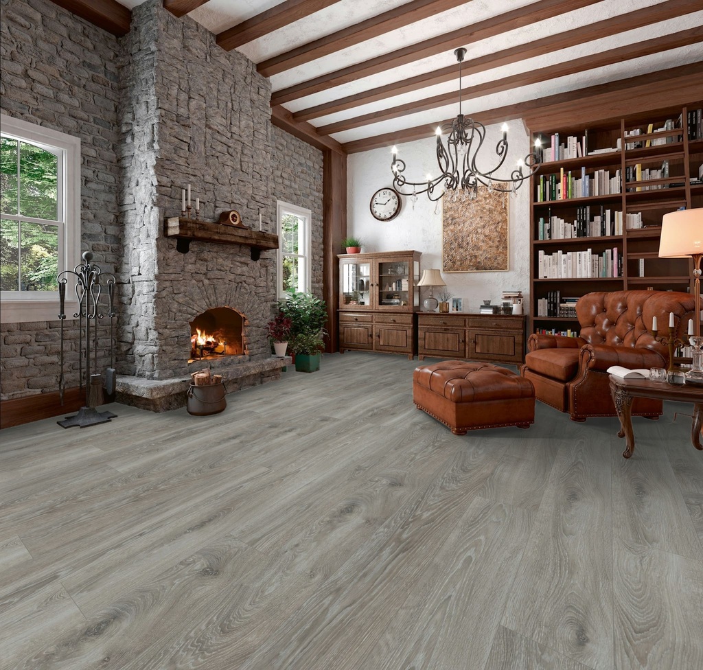 Ламинат My Floor Residence Дуб Горный Серебристый ML1013 1845×244×10 фото в интерьере