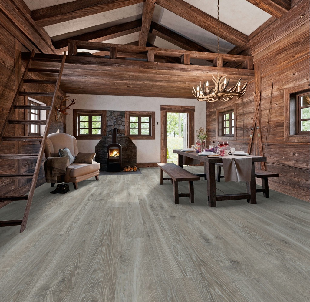 Ламинат My Floor Residence Дуб Горный Серебристый ML1013 1845×244×10 фото в интерьере