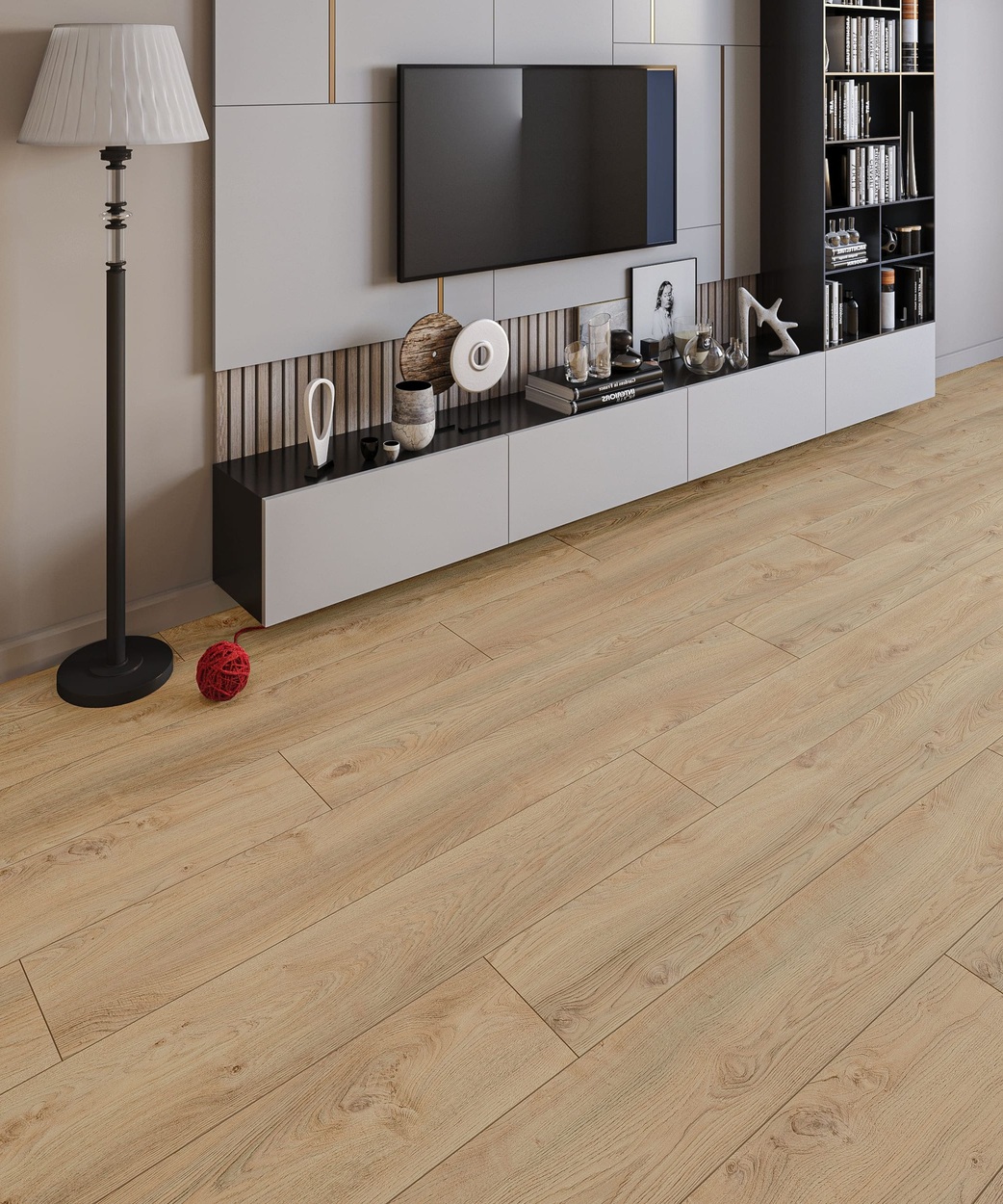Ламинат My Floor Residence Дуб Макро Бежевый ML1018 1845×244×10 фото в интерьере