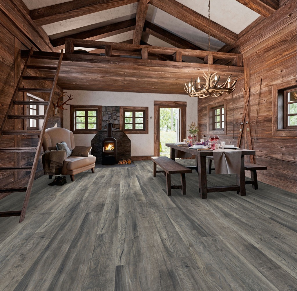 Ламинат My Floor Villa Дуб Серый Портовый M1204 1375×188×12 фото в интерьере