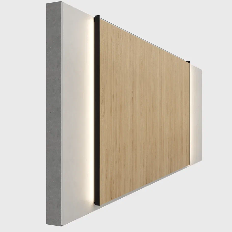 Профиль алюминиевый теневой с подсветкой Laconistiq Multilevel Dual Черный 30-11-300 3000×46,7×31