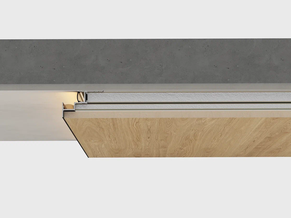 Профиль алюминиевый теневой с подсветкой Laconistiq Multilevel Dual Черный 30-11-300 3000×46,7×31