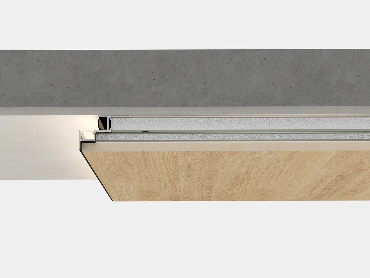 Профиль алюминиевый теневой с подсветкой Laconistiq Multilevel Dual Черный 30-11-300 3000×46,7×31