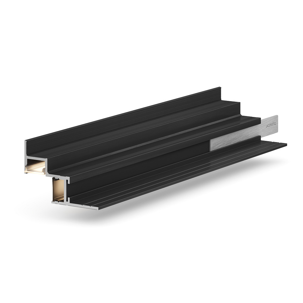 Профиль алюминиевый теневой с подсветкой Laconistiq Multilevel Dual Черный 30-11-300 3000×46,7×31