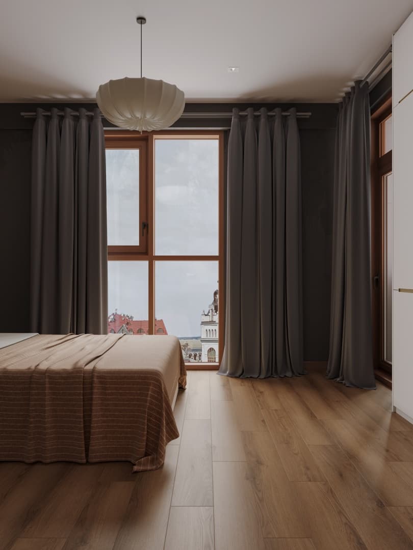 Кварцвиниловый SPC ламинат Alpine Floor Титан 8 Арктур ECO 27-4-R 1220×183×8 фото в интерьере