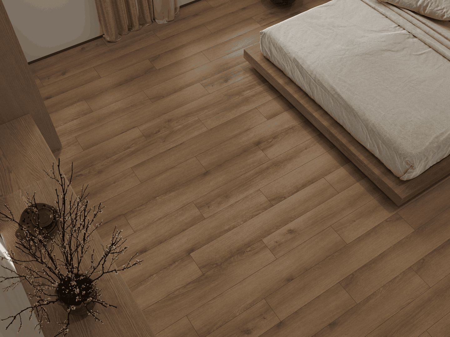 Кварцвиниловый SPC ламинат Alpine Floor Титан 8 Широн ECO 27-11-R 1220×183×8 фото в интерьере