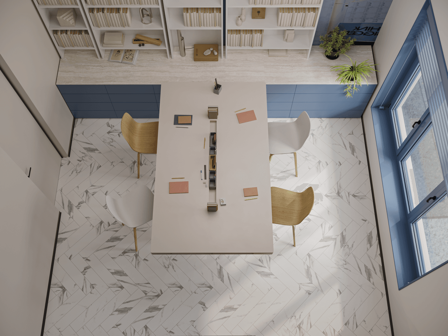 Кварцвиниловый SPC ламинат Alpine Floor Адамант Паркет Фен ECO 31-5-R венгерская елка 600×125×5 фото в интерьере