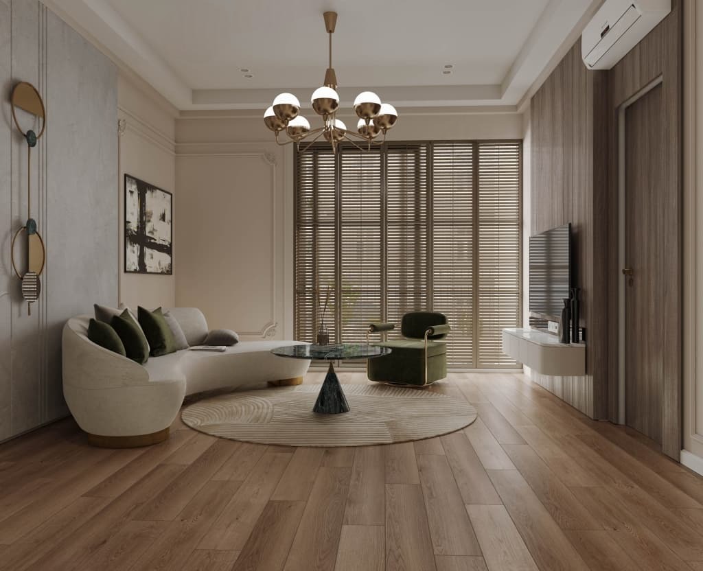 Ламинат Alpine Floor Murano Дуб Бильбао LF120-05 1218×163×12 фото в интерьере