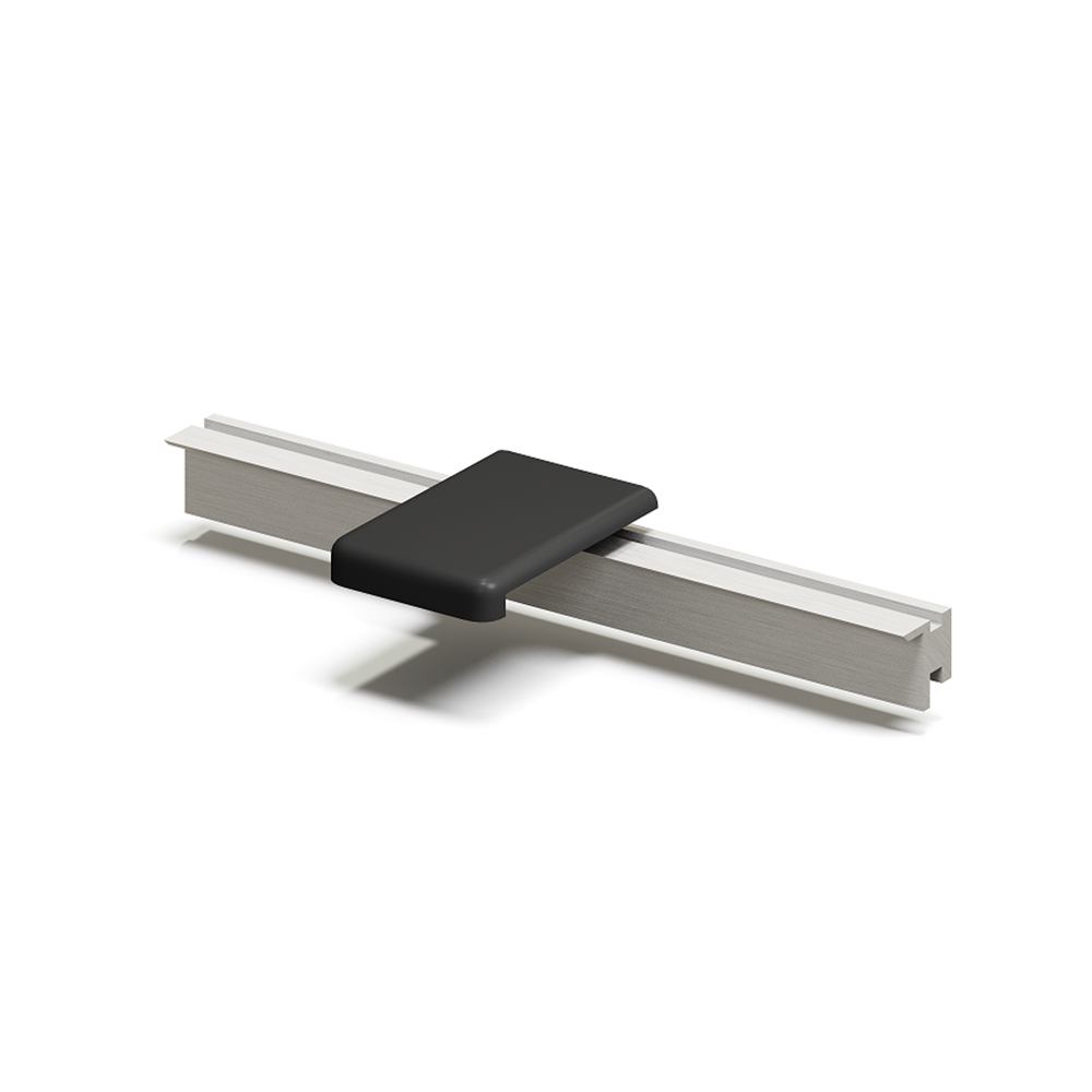 Соединитель алюминиевый для микроплинтуса Laconistiq Micro 15 Classic черный матовый 32464655172