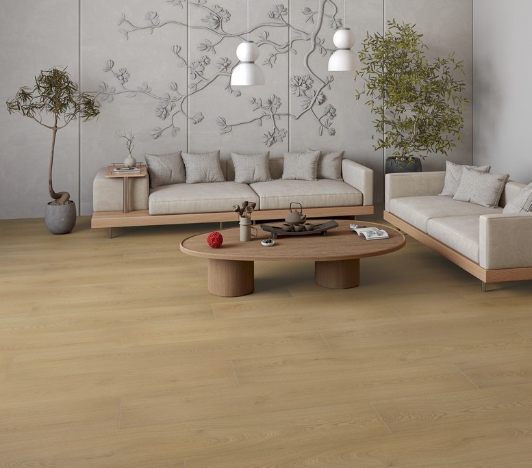 Ламинат Evofloor Карбон Дуб Бежевый FL7012 1518×239×12 фото в интерьере