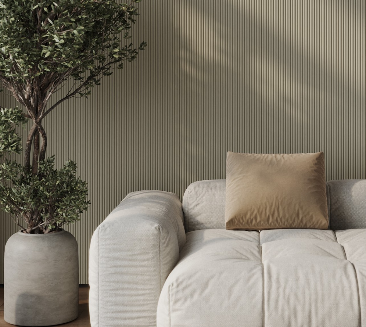 Стеновая панель Ultrawood Next WPC 001 BG st 2900×106×9,3 фото в интерьере