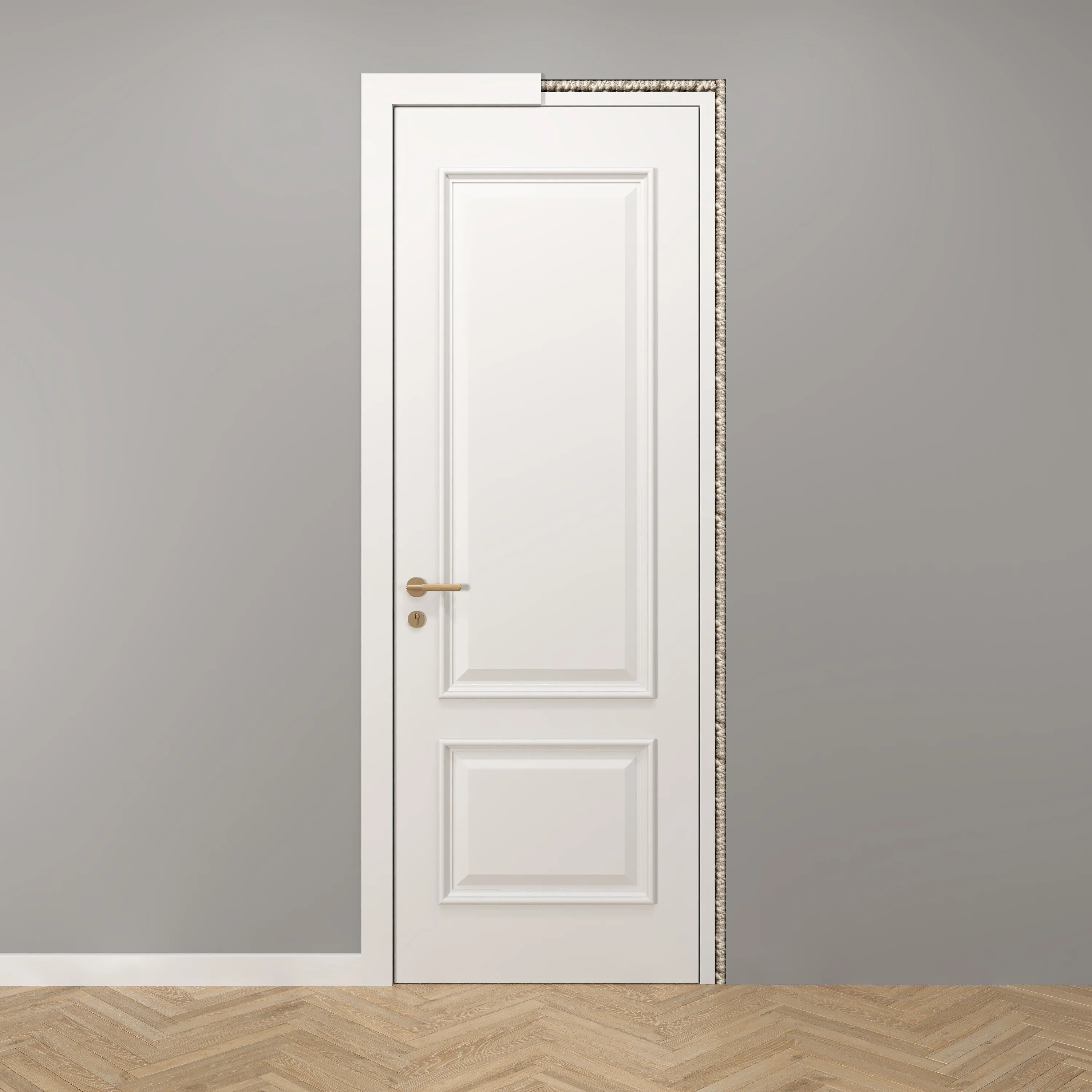 Плинтус под покраску Decor-Dizayn Грани DD706/N 2400×80×13 фото в интерьере