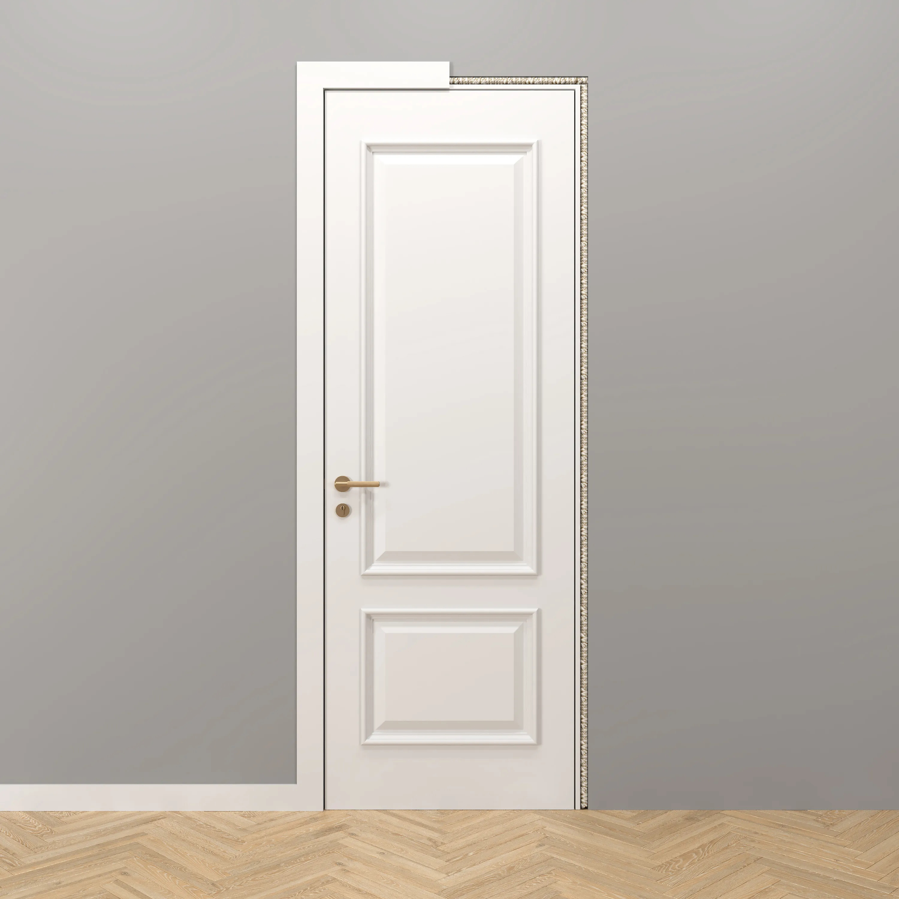 Плинтус под покраску Decor-Dizayn Грани DD738/N 2400×80×10 фото в интерьере