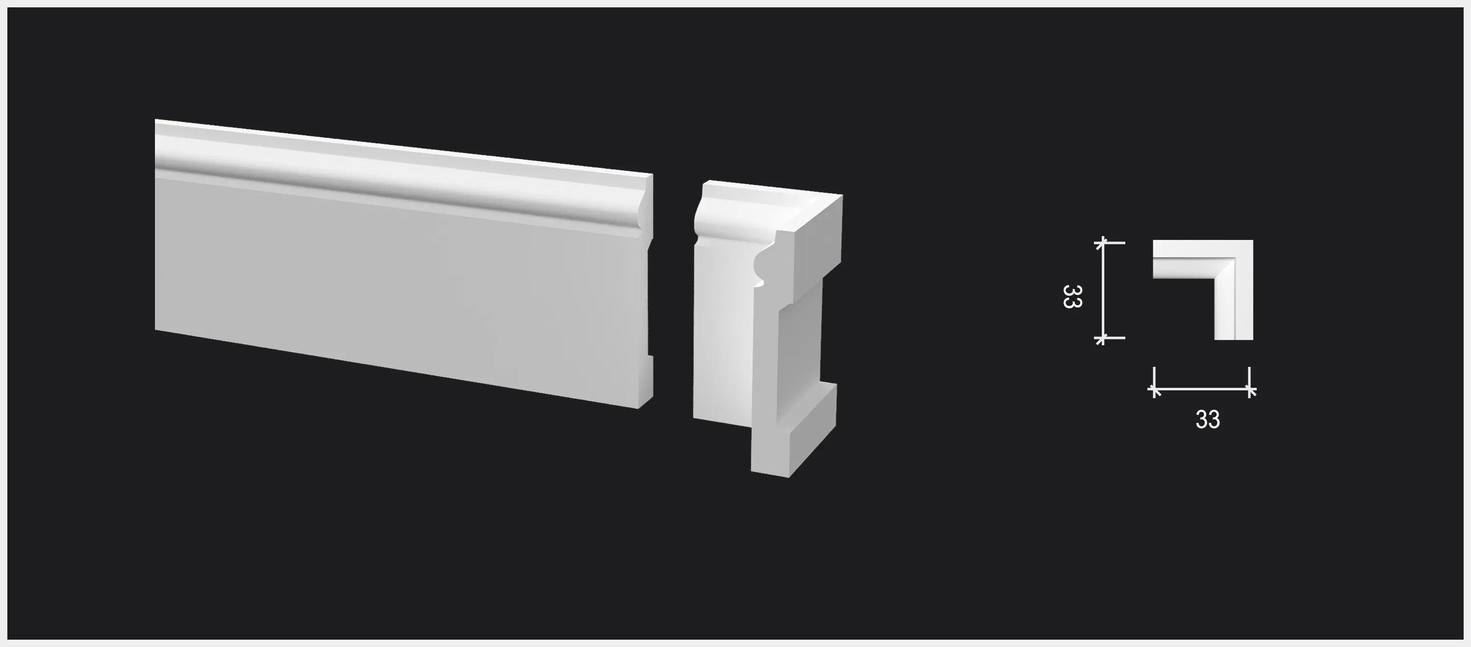Угол внутренний для плинтуса под покраску Decor-Dizayn DD005/U1 79 мм