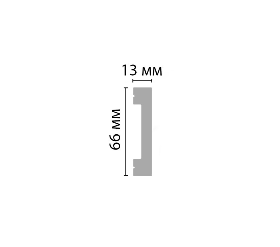 Плинтус под покраску Decomaster D157 2000×66×13