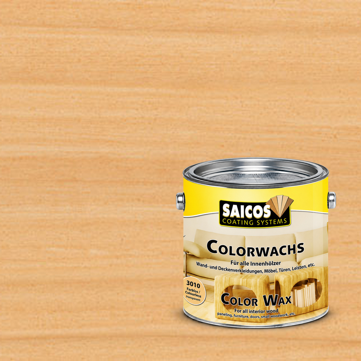 Воск для дерева Saicos Colorwachs Classic цвет 3021 Сосна 0,75 л