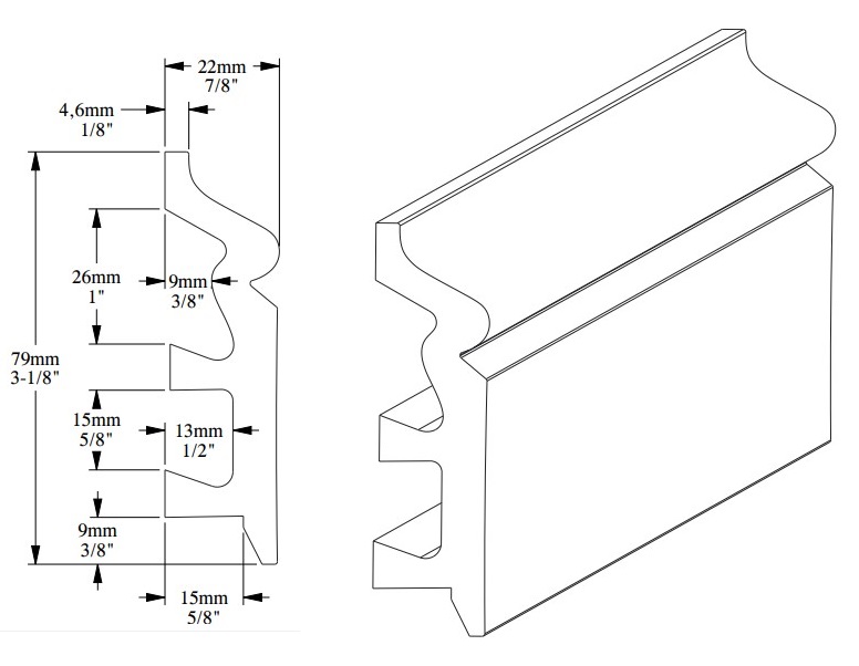 Плинтус под покраску Orac Decor Axxent SX122 2000×79×22