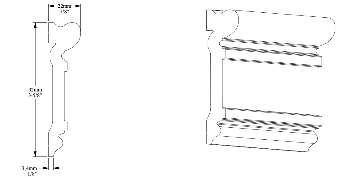 Молдинг под покраску Orac Decor Axxent DX119 2300×92×22