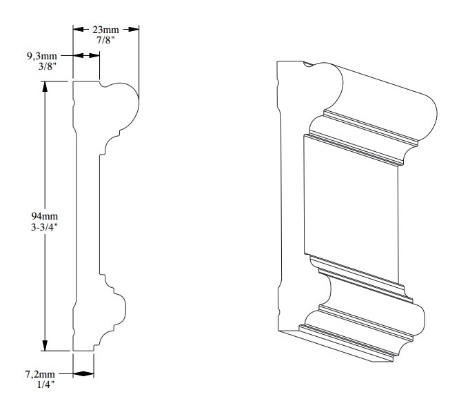Молдинг под покраску Orac Decor Axxent DX121 2300×94×23