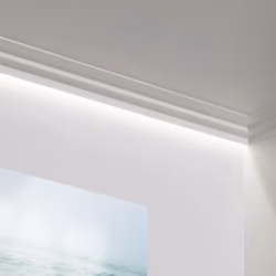Потолочный плинтус под покраску Orac Decor Select C390 с подсветкой 2000×100×60