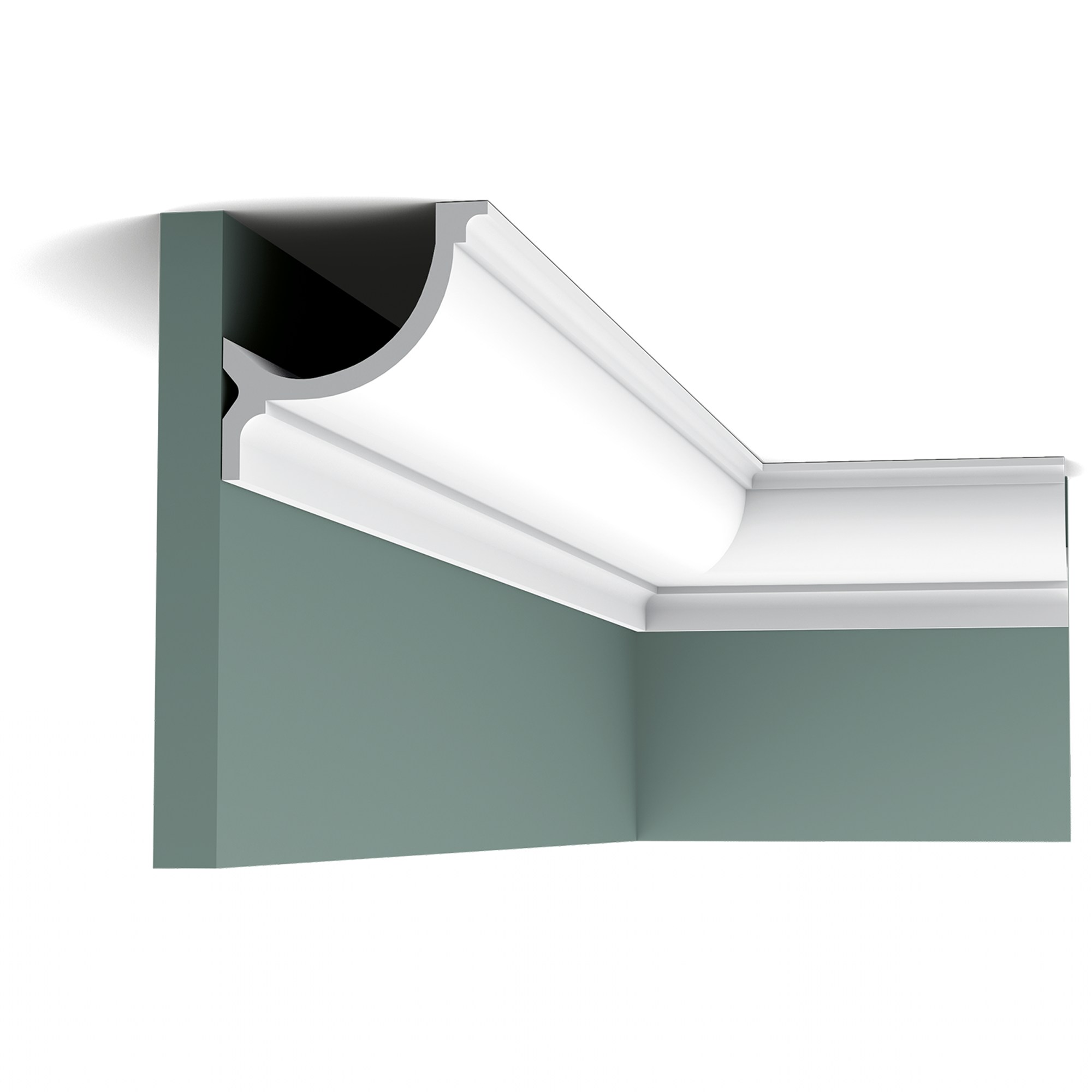 Потолочный плинтус под покраску Orac Decor Select C902 с подсветкой 2000×103×103