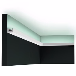 Потолочный плинтус под покраску Orac Decor Select CX190 с подсветкой 2000×30×20
