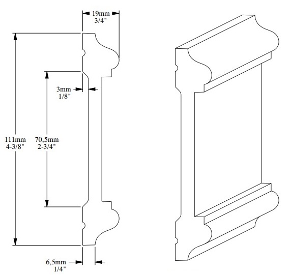 Молдинг под покраску Orac Decor Luxxus P7020 2000×111×19
