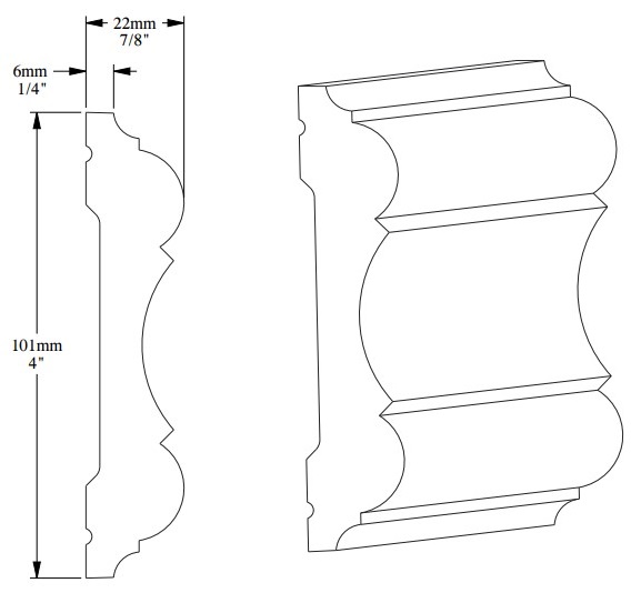 Молдинг под покраску Orac Decor Luxxus P8040 2000×101×22