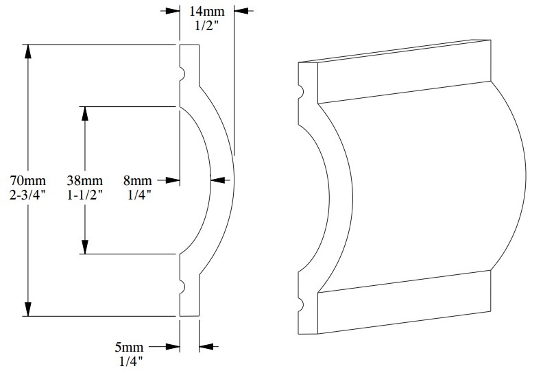 Молдинг под покраску Orac Decor Luxxus P9901 2000×70×14