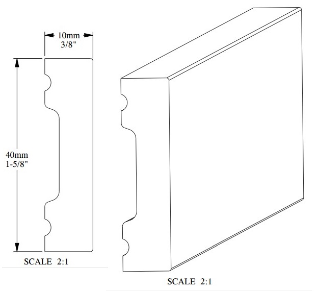 Плинтус дюрополимерный под покраску Orac Decor Fundamentals SX162 2000×40×10