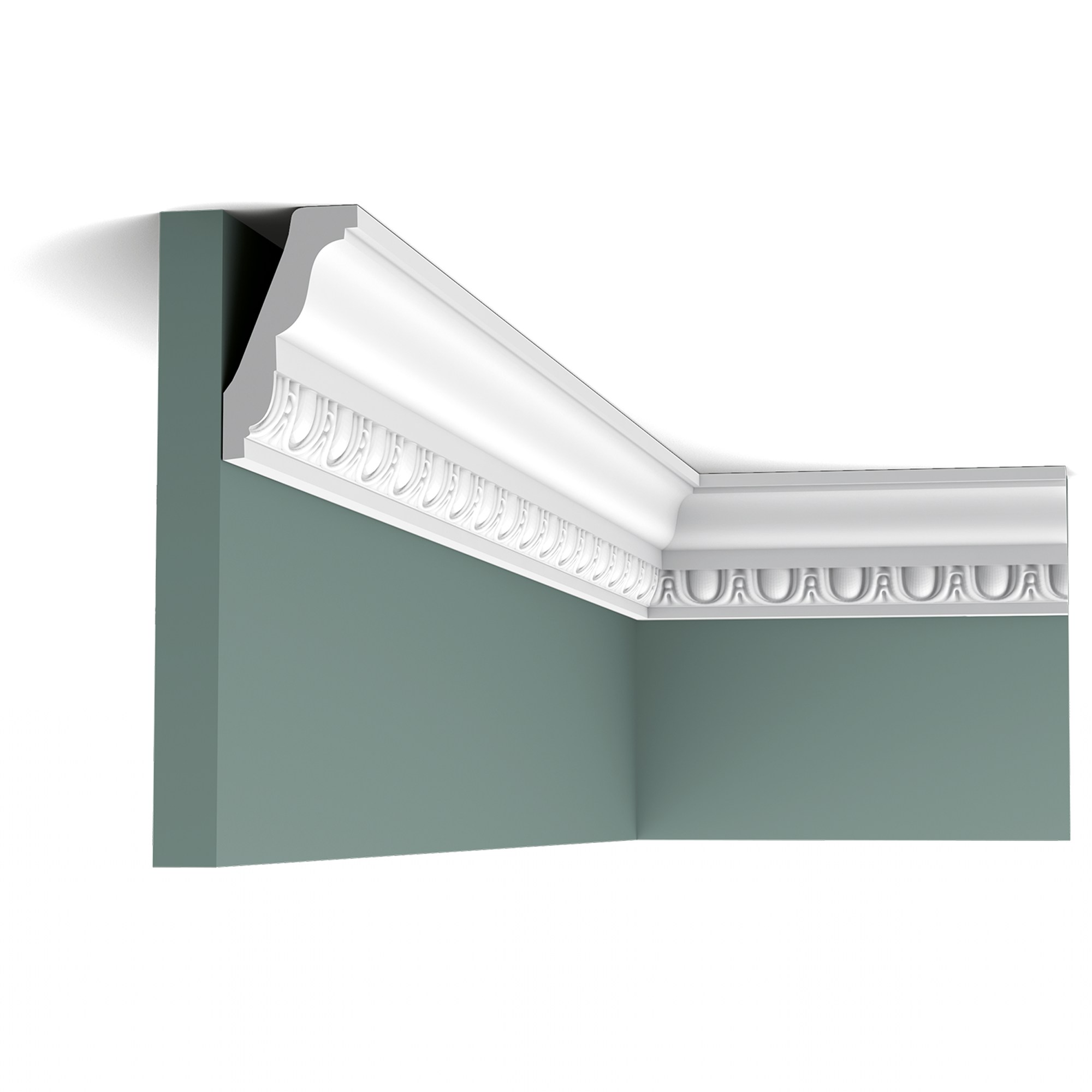 Потолочный плинтус под покраску Orac Decor Luxxus C212 2000×45×75