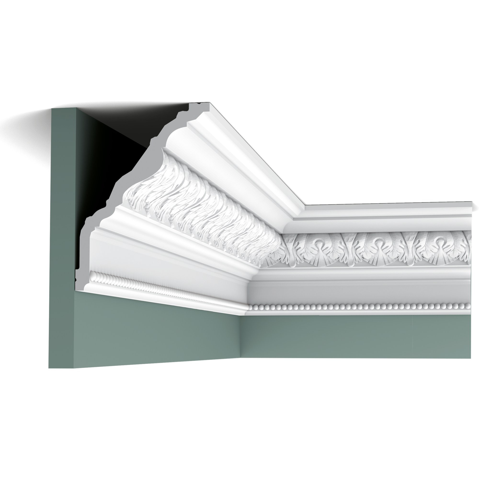 Потолочный плинтус под покраску Orac Decor Luxxus C219 2000×130×176