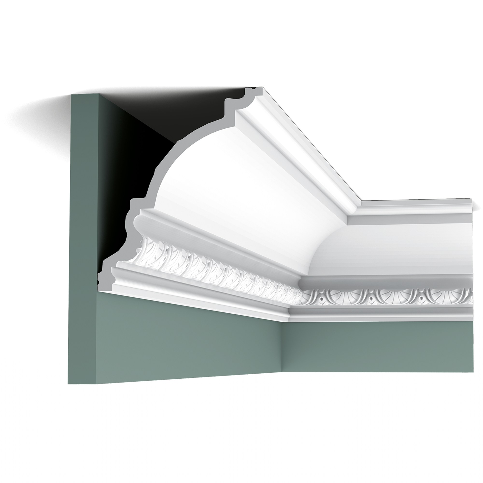 Потолочный плинтус под покраску Orac Decor Luxxus C301 2000×144×170