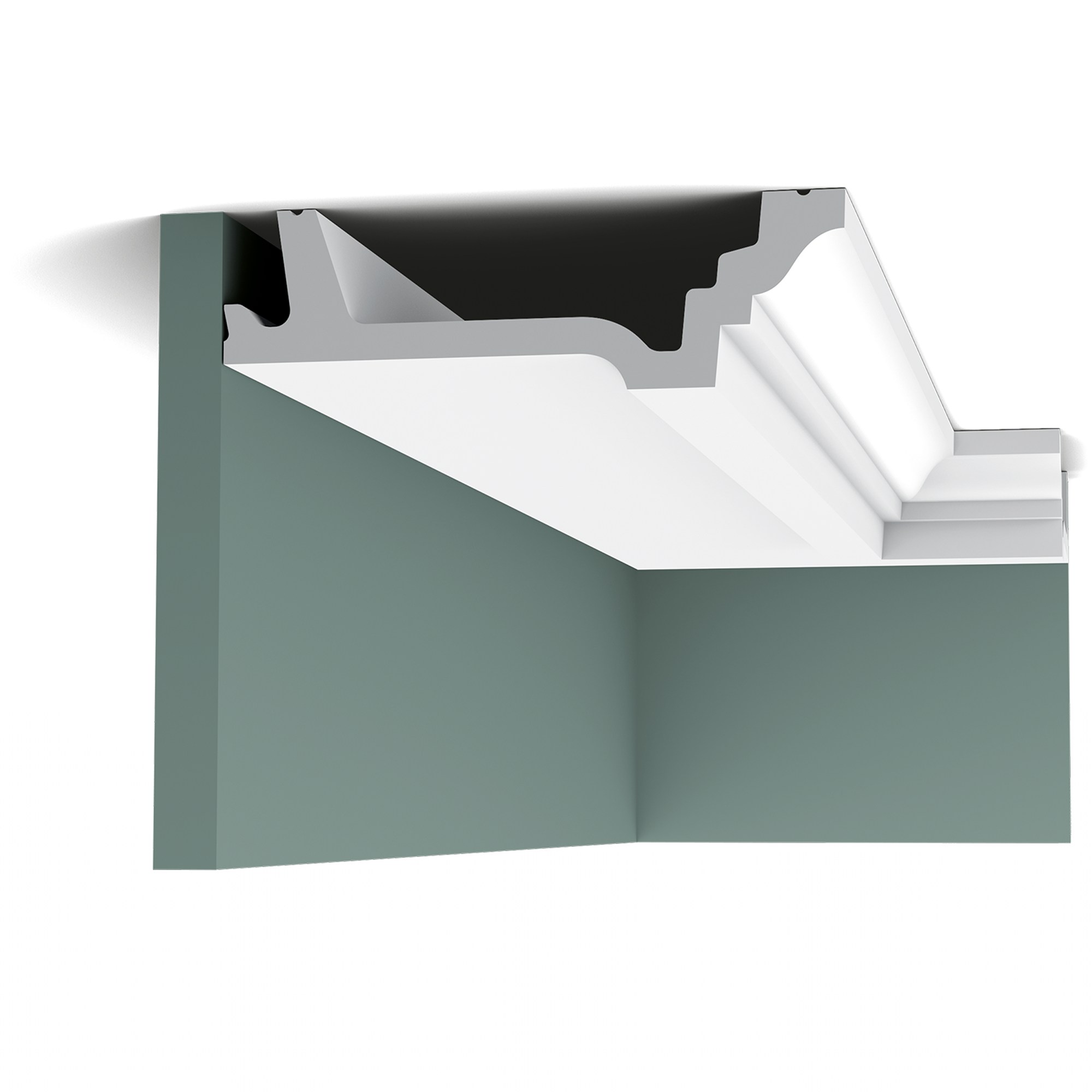 Потолочный плинтус под покраску Orac Decor Luxxus C305 2000×155×47
