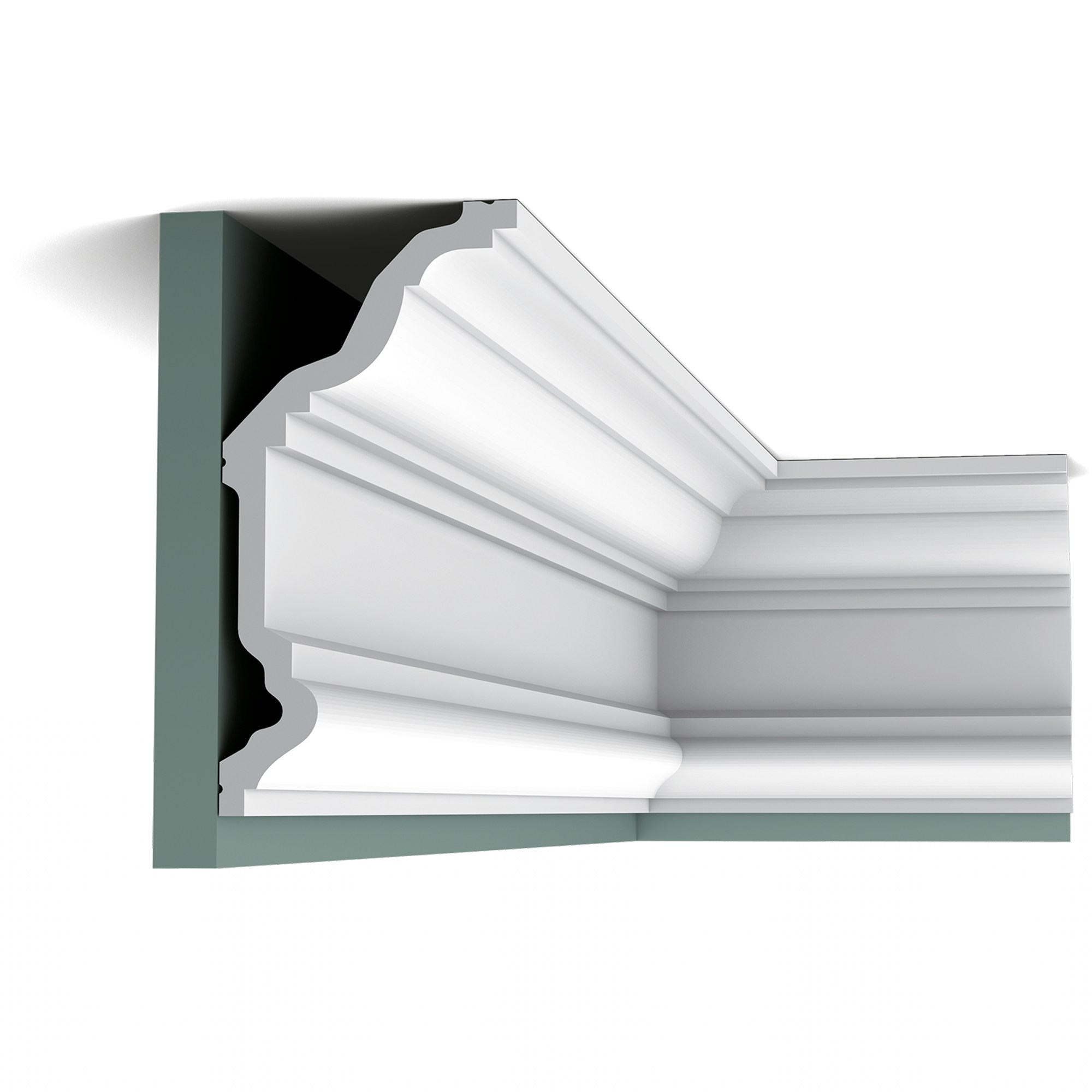 Потолочный плинтус под покраску Orac Decor Luxxus C332 2000×114×230
