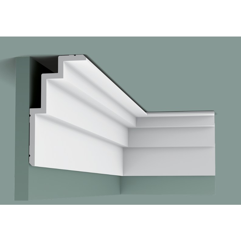 Потолочный плинтус под покраску Orac Decor Modern Steps C392 2000×190×100
