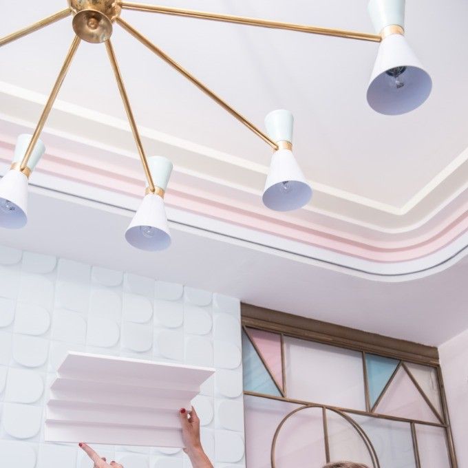 Потолочный плинтус под покраску Orac Decor Modern Steps C392 2000×190×100 фото в интерьере