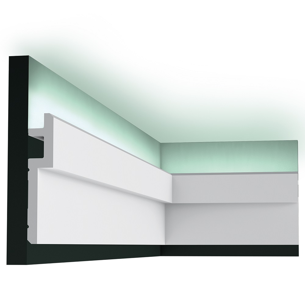 Потолочный плинтус под покраску Orac Decor Modern C395 с подсветкой 2000×31×155