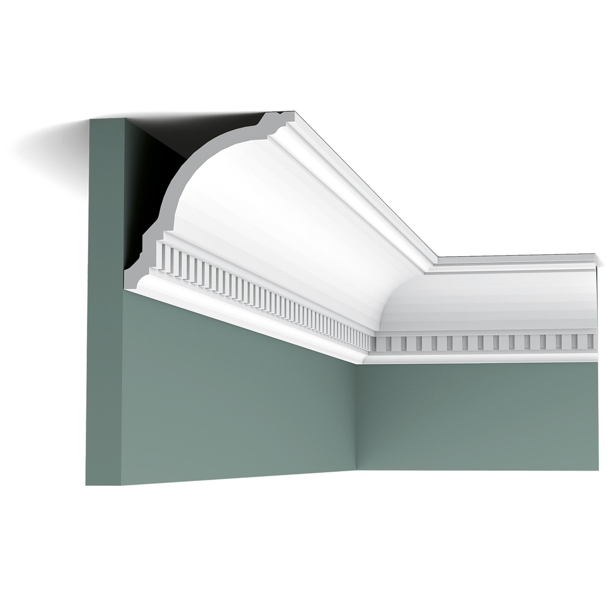 Потолочный плинтус под покраску Orac Decor Axxent CX107 2000×117×118