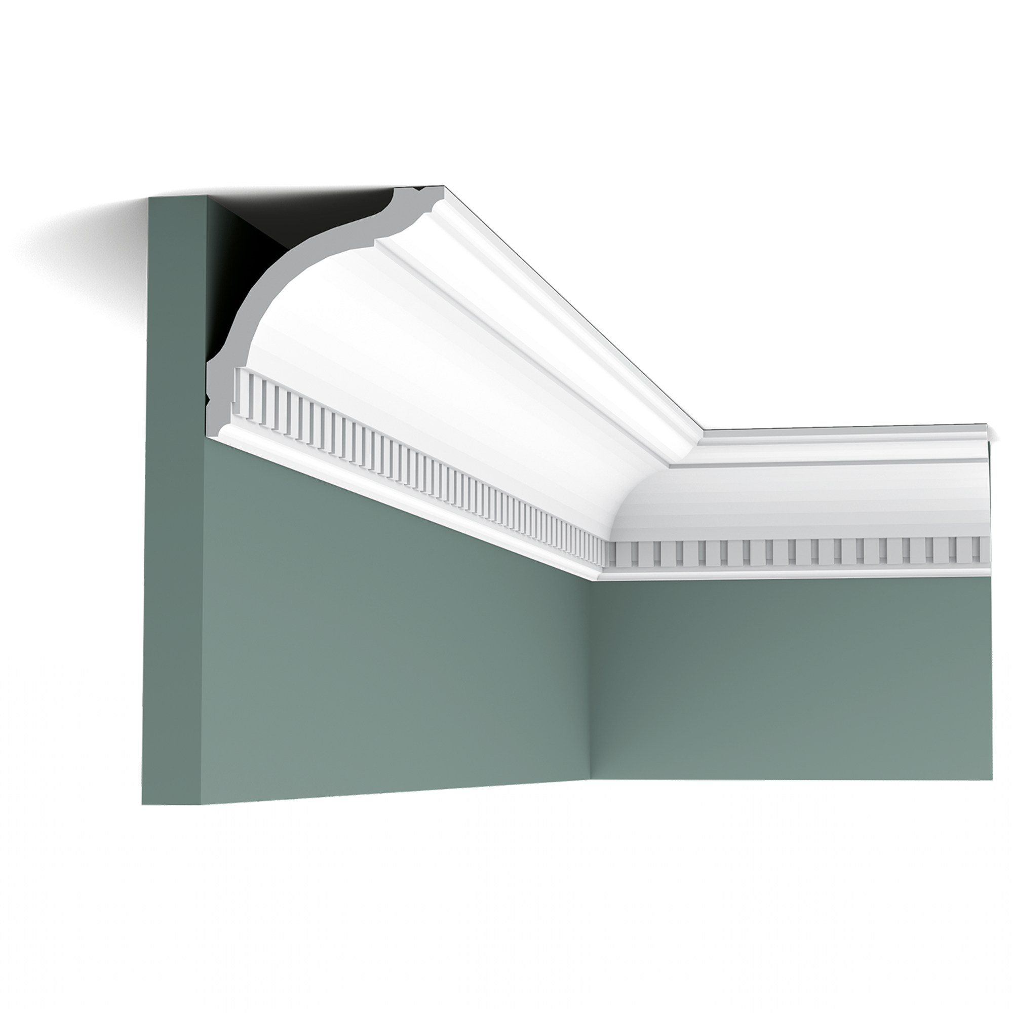 Потолочный плинтус под покраску Orac Decor Axxent CX129 2000×94×94