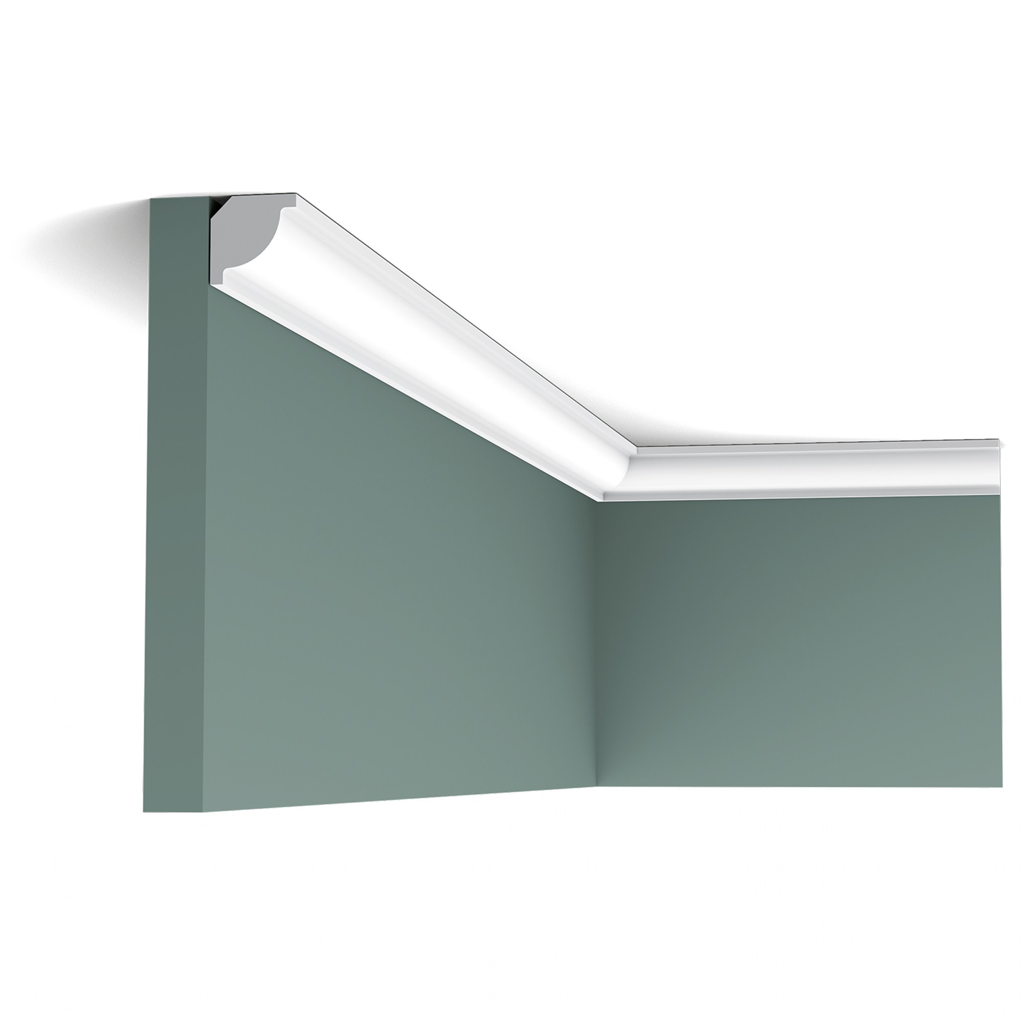 Потолочный плинтус под покраску Orac Decor Axxent CX132 2000×20×20