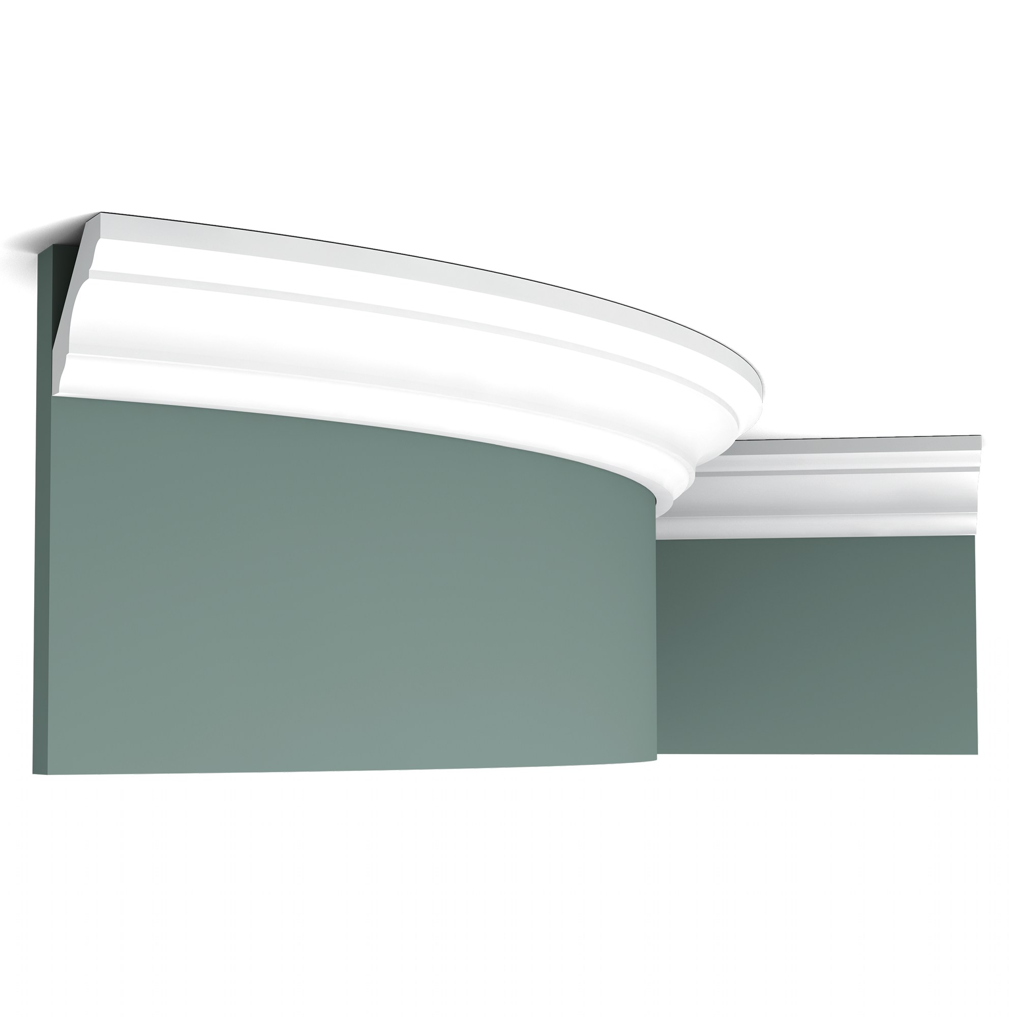 Потолочный плинтус под покраску гибкий Orac Decor Luxxus C215F 2000×47×47