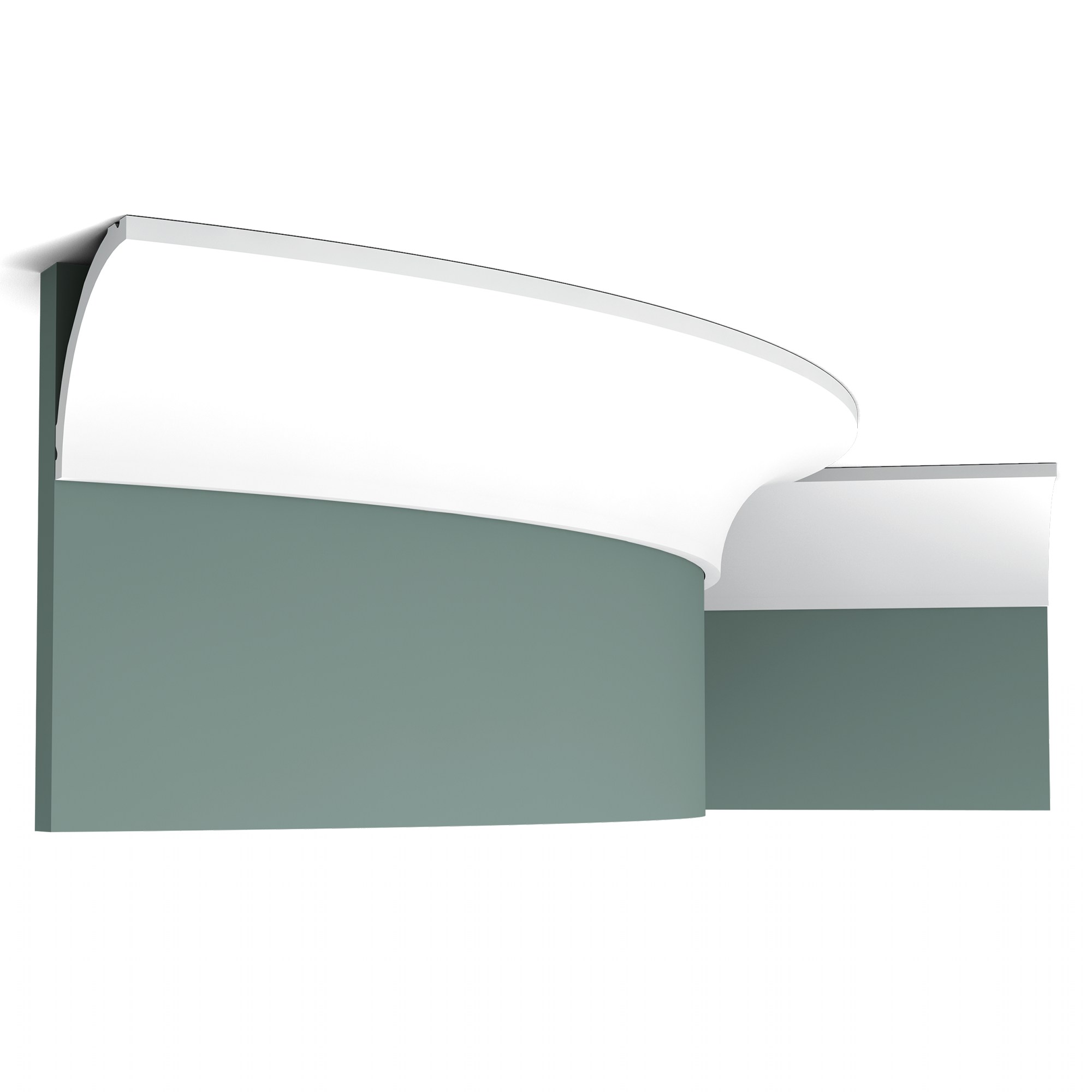 Потолочный плинтус под покраску гибкий Orac Decor Luxxus C240F 2000×80×80
